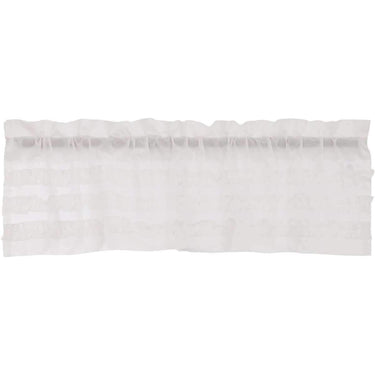 White Ruffled Sheer Petticoat Valance 16x60 - The Fox Decor